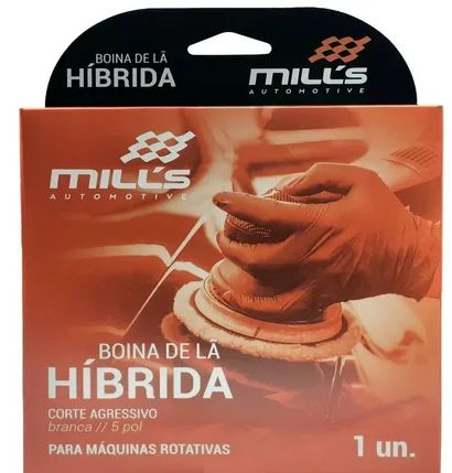 Boina Lã Híbrida Branca Ø6" MILLS